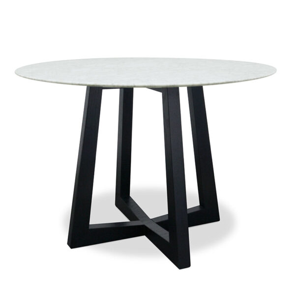 zodiac marble 115mm dining table black base dt978