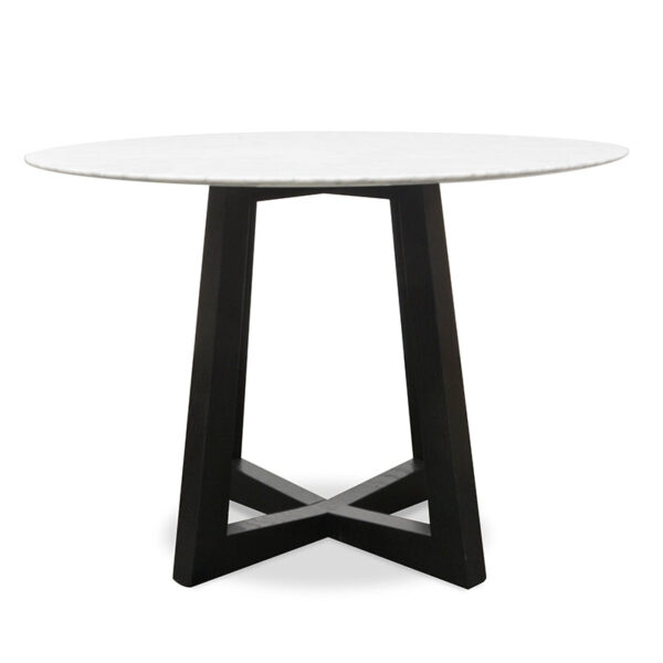 zodiac marble 115mm dining table black base dt978 front